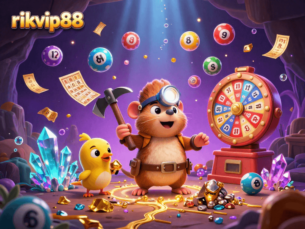 Engage with the exciting world of rikvip88 by exploring colorful dynamic lottery games and treasures in a 3D scene