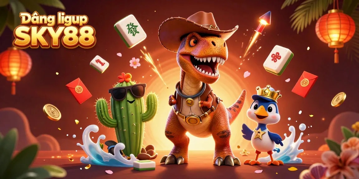 Engage in thrilling gaming action with Đăng nhập SKY88 casino experience featuring colorful characters.