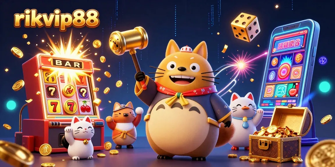 Experience thrilling gameplay at rikvip88 with vibrant characters, dynamic slot machines, and engaging casino elements.