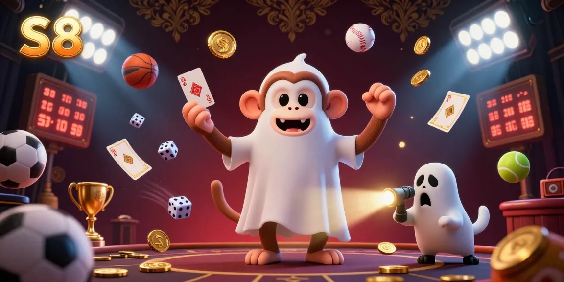 S8's ghost-hunting adventure in a haunted casino, featuring lively characters and sports elements.