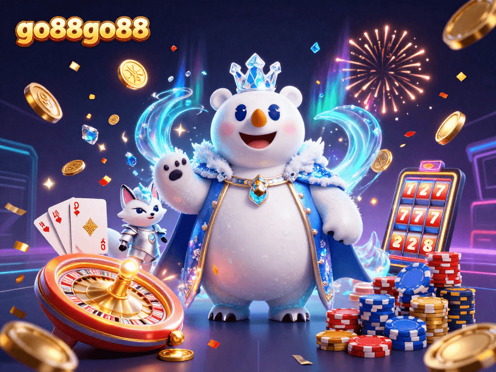 Experience the excitement of go88go88 casino with 3D characters, stunning visuals, and vibrant game elements.