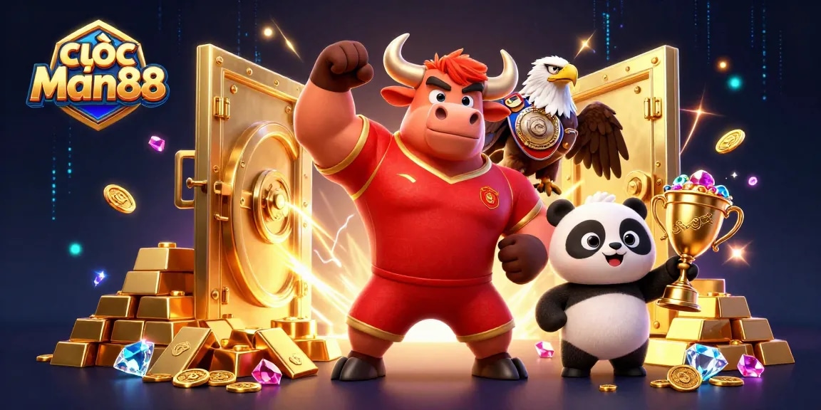 Cược Man88 offers thrilling online betting experiences with vibrant animated casino characters and dynamic game elements.