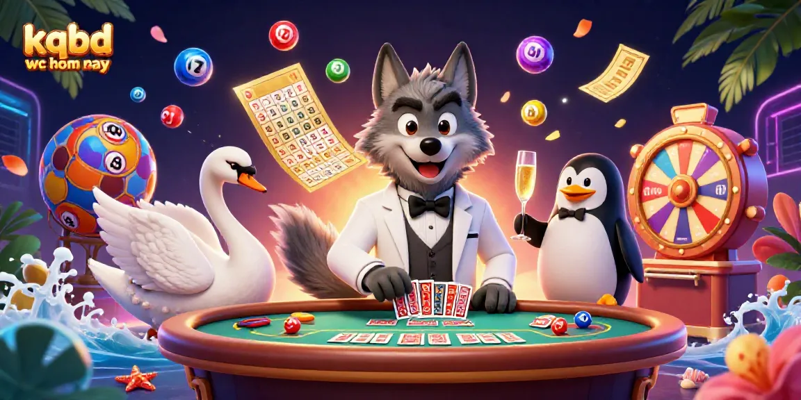 Watch the excitement unfold with KQBD wc hom nay, featuring animated characters engaging in thrilling gambling at a baccarat table.