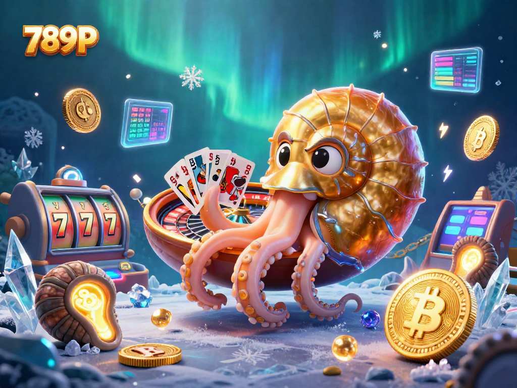 Experience thrilling gameplay with 789P's unique casino illustration showcasing vibrant slots and cards.