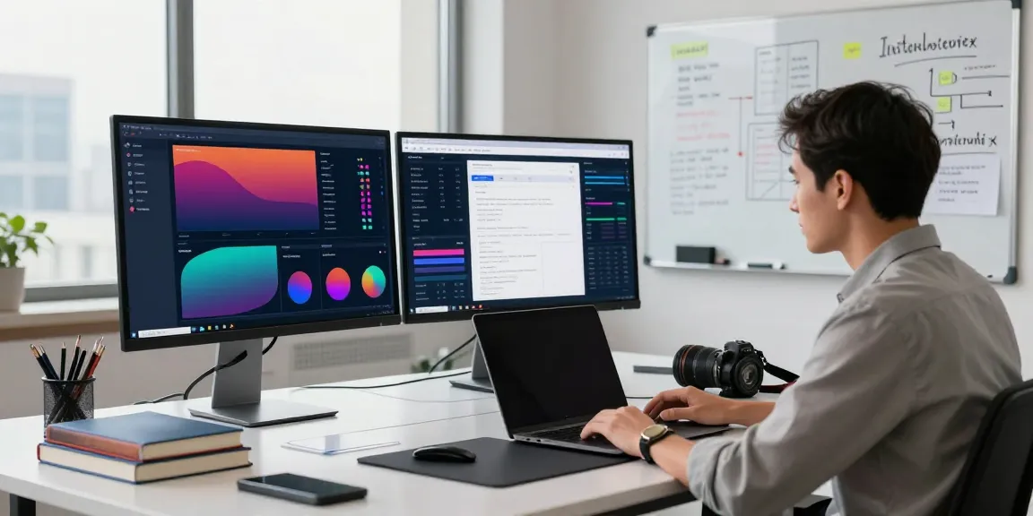 Content strategist analyzing SEO metrics in a modern marketing workspace focused on instant indexing.