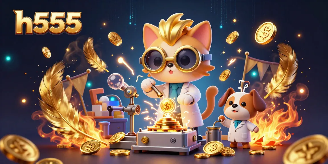 Spin and win at h555 with thrilling casino games amid golden coins and immersive visual effects.