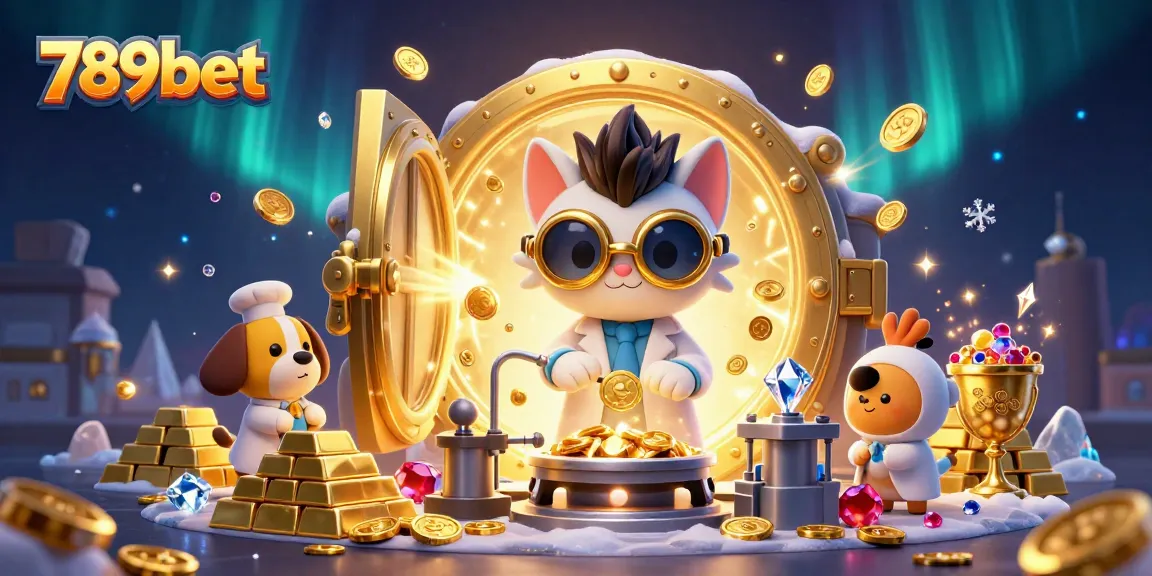 Experience the thrill of winning with 789bet's vibrant casino illustration featuring gold coins and jackpots.