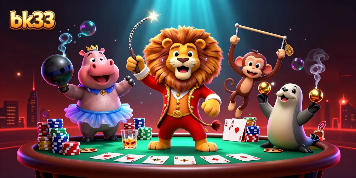 Experience thrilling entertainment at bk33, showcasing vibrant casino elements with engaging characters.