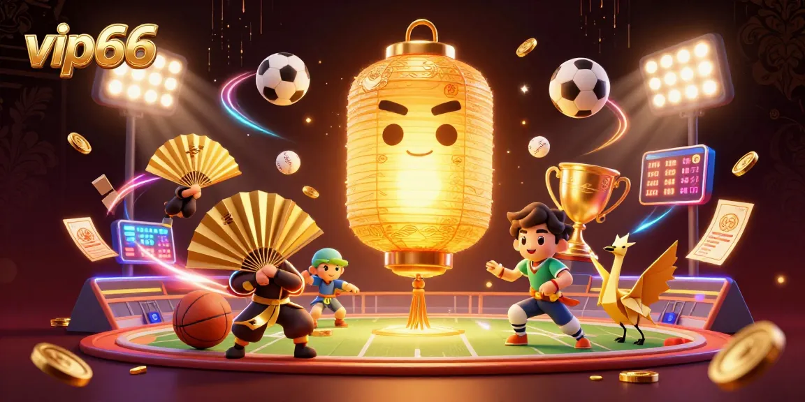 Bet on vip66 with exciting sports elements in a vibrant, dynamic casino scene.