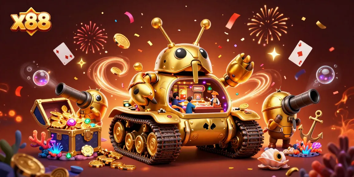 x88 gameplay with a golden beetle tank casino and vibrant underwater scene