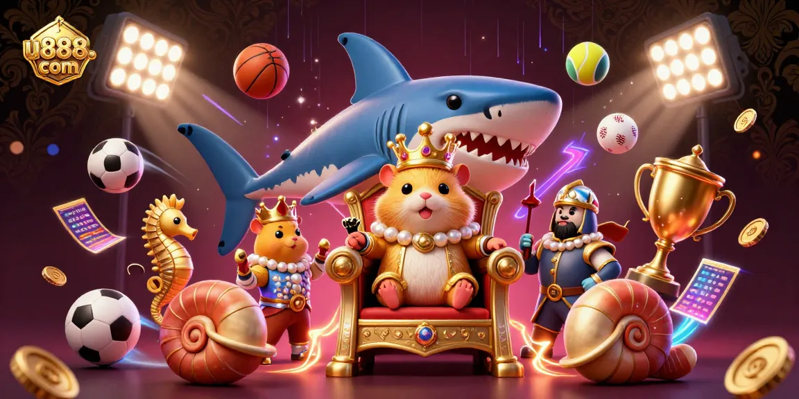 Experience thrilling games at u888. com with a vibrant, animated scene full of energy and rich detail.
